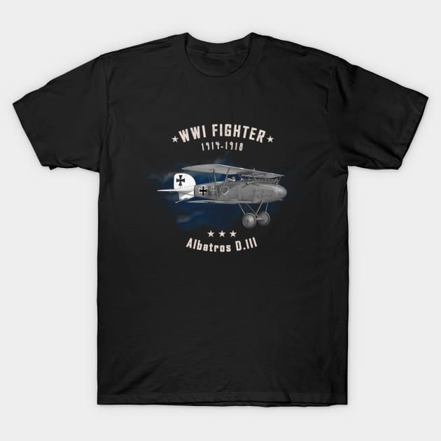 Albatros WWI Fighter aircraft T-Shirt by Jose Luiz Filho